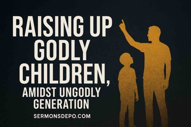 RAISING UP GODLY CHILDREN, AMIDST UNGODLY GENERATION