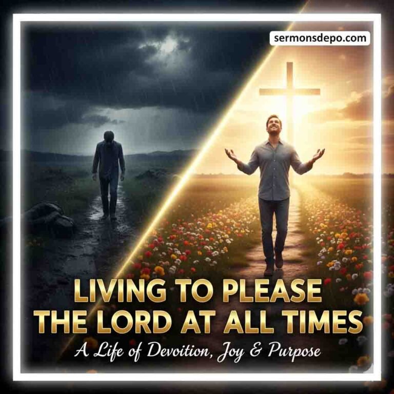 LIVING TO PLEASE THE LORD AT ALL TIMES