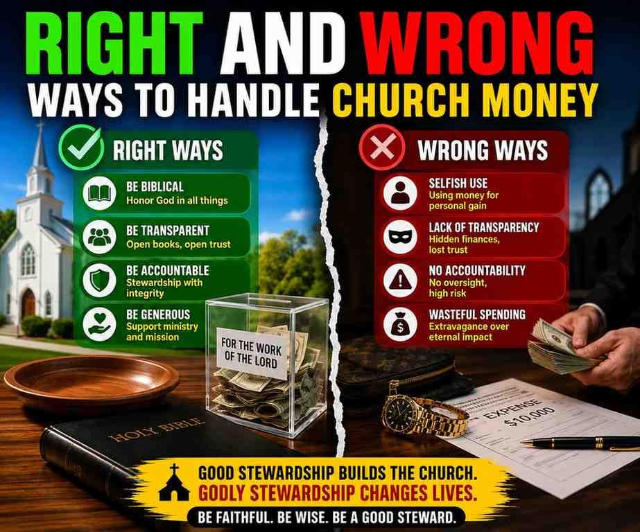 RIGHT AND WRONG WAYS TO HANDLE CHURCH MONEY
